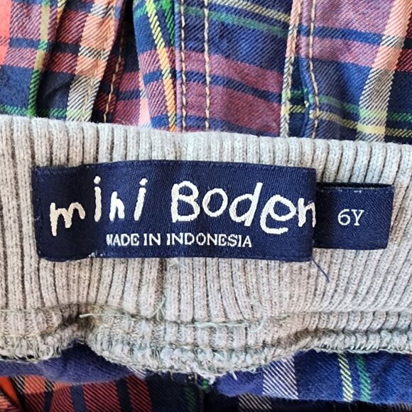 Mini Boden Child 6Y Pants The Plaid Cotton Cargo Convertible Pant Multicolor - Picture 7 of 10